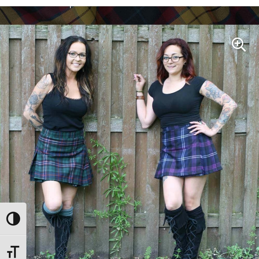 Celtic Croft Spirit of Scotland Tartan Homespun Kilted Mini Skirt 28W 14L